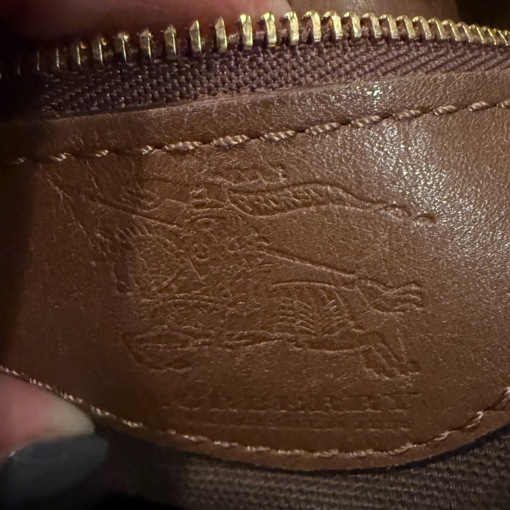 Burberry Tan and Brown Shoulder Bag with Iconic Check Pattern - Picture 14 of 16